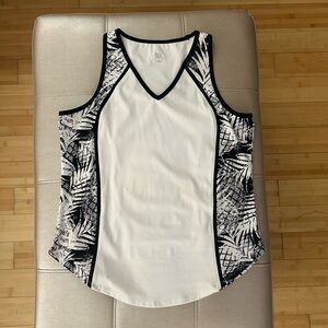 Tail Sz L Black and White Athletic Tank Top